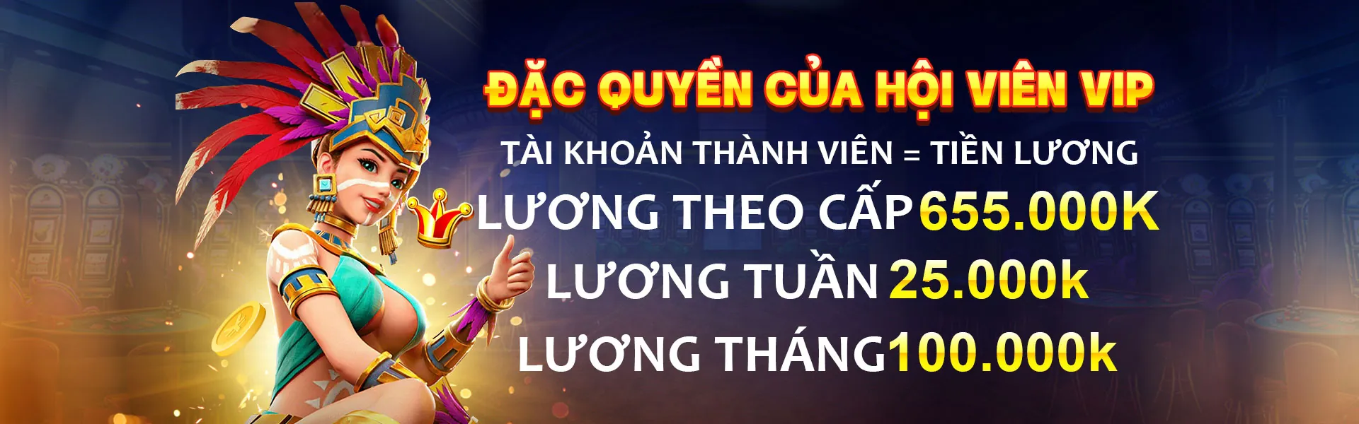 Banner khuyến mãi chào mừng GOD55 đăng nhập